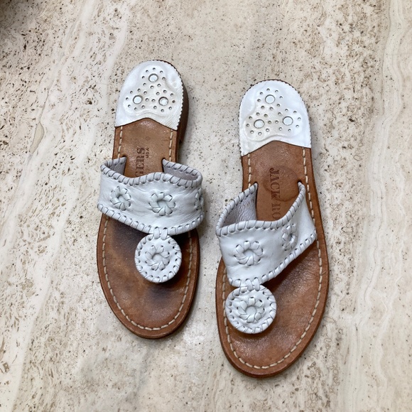 Jack Rogers White Sandals - Picture 1 of 4